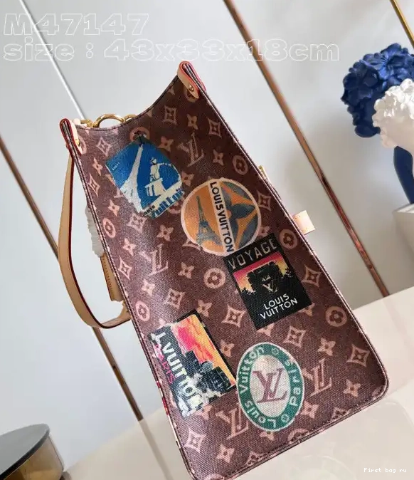 First bag ru BAG-43*33*18.5cm TOTE Voyage VUITTON ONTHEGO LOUIS 0511
